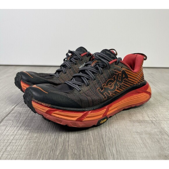 Hoka One One Shoes - Hoka Evo Mafate 2 Womens Size 9 Red Black Athletic Trail Running Shoes Sneaker B
